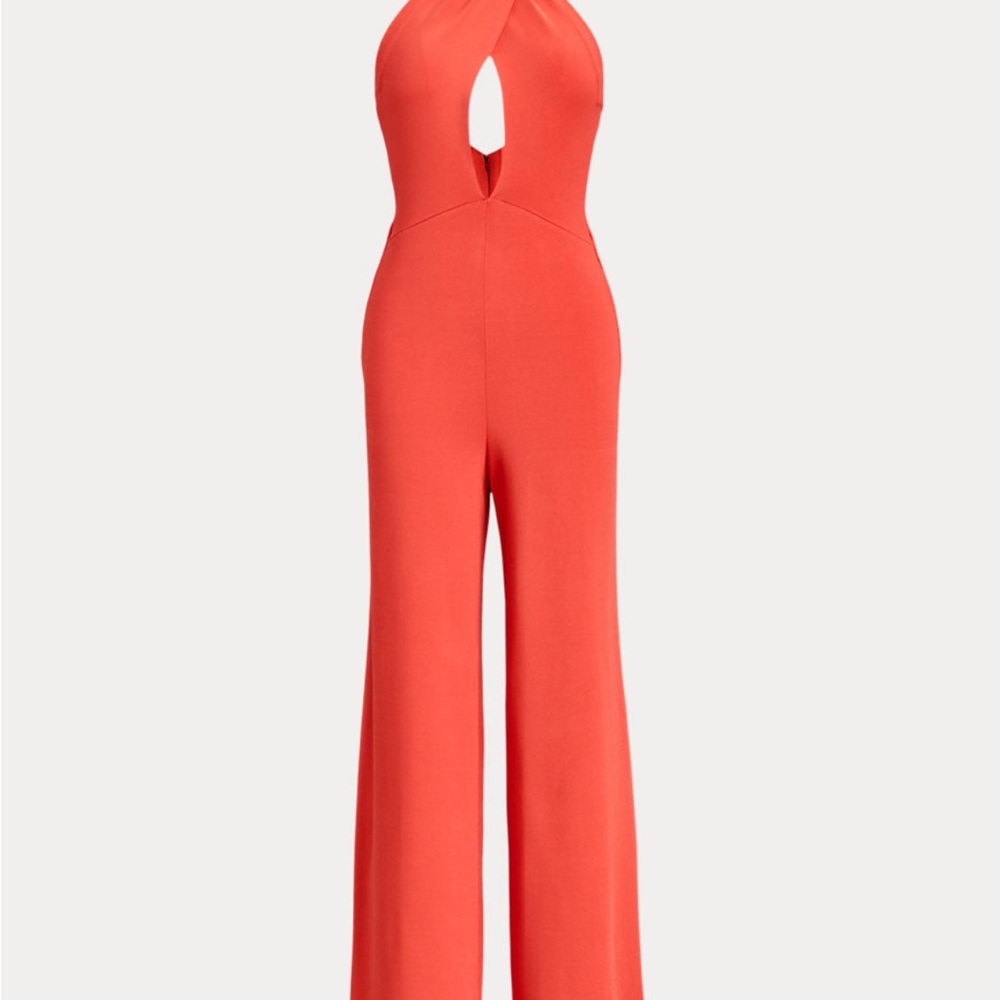 Ralph Lauren Purple Label Wide Legs Strapless Jumpsuit M $2390 orange M in Italy